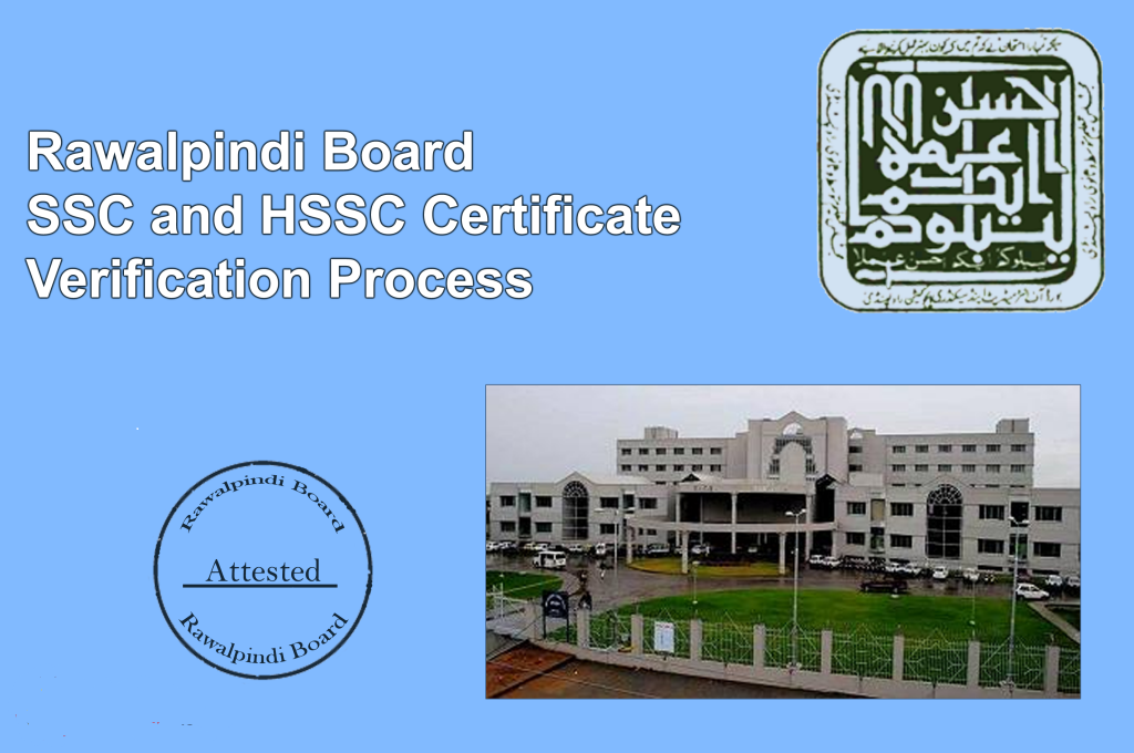 Rawalpindi Board SSC and HSSC certificate verification process